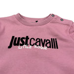 Just Cavalli Felpa Chiusa Girocollo Tint Unita con Logo Rosa per Neonata JIA26014FE ROSA JUST CAVALLI 
