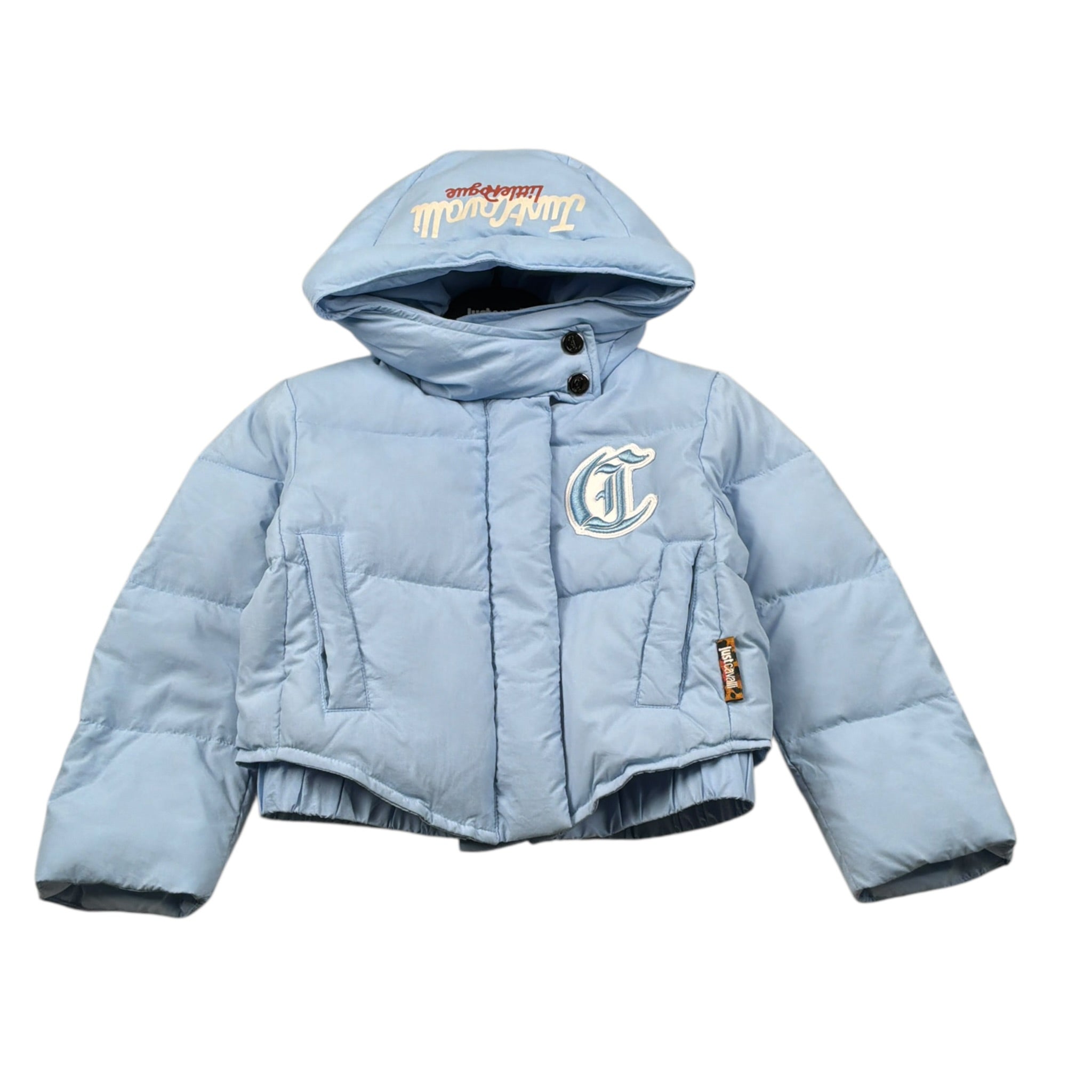 Just Cavalli Giubbino tinta unita con Logo Azzurro per Neonata JIA26020PI AZZURRO JUST CAVALLI 