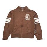 Just Cavalli Maglia tinta unita con Stampa E Zip Marrone per Neonato JIA26033CD MARRONE JUST CAVALLI 