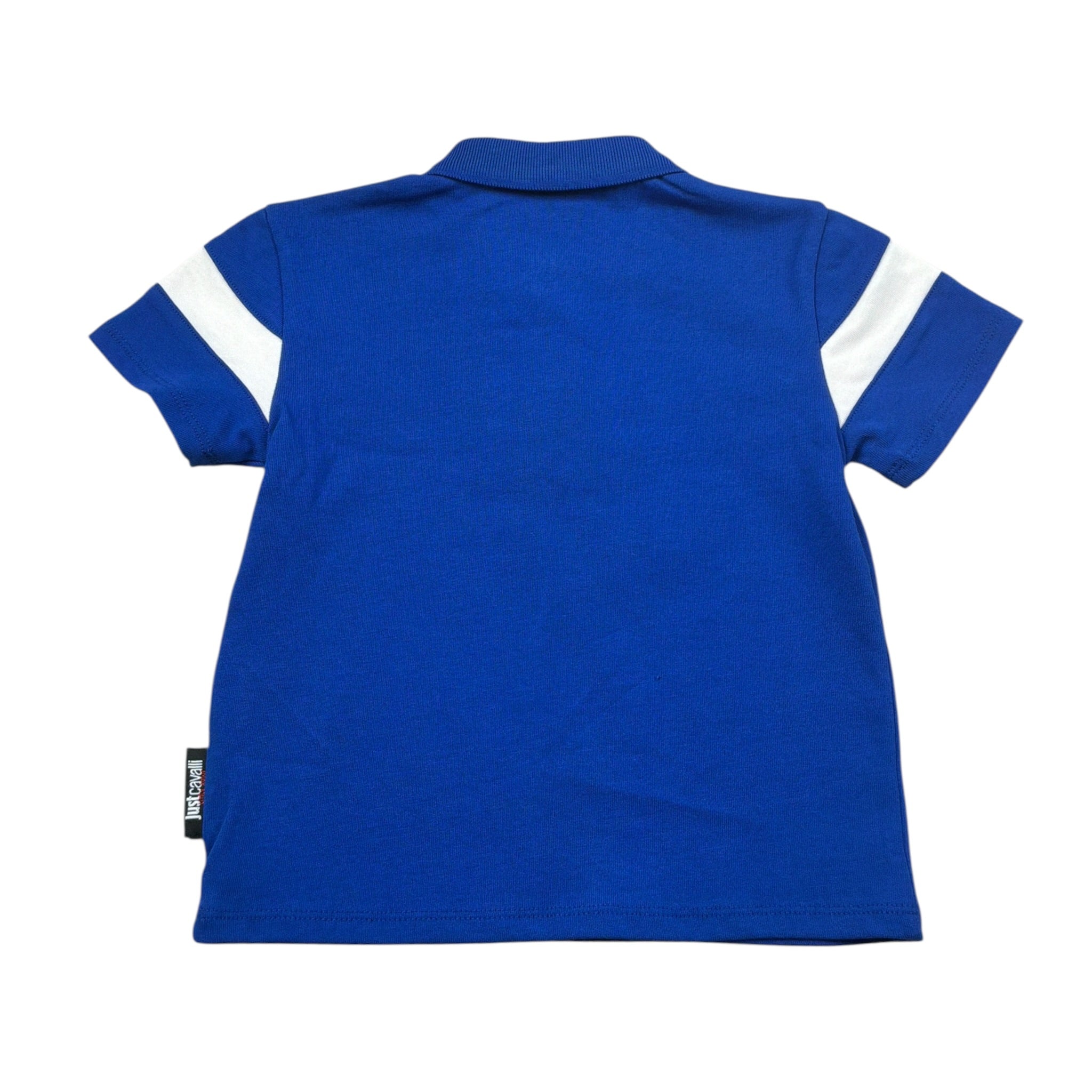 Just Cavalli Polo tinta unita con Stampa Mezza Manica Cobalto per Neonato JIA26035PO COBALTO JUST CAVALLI 