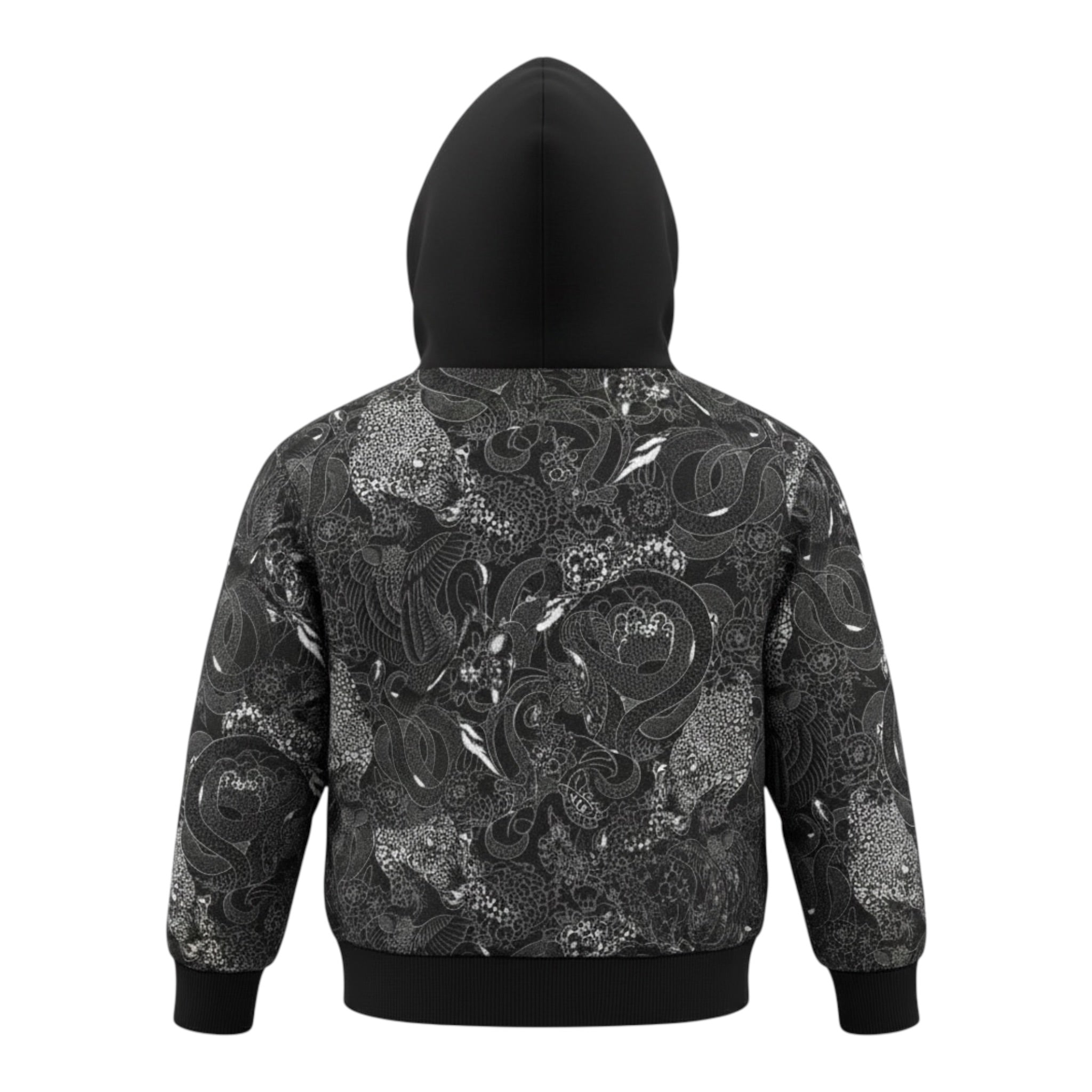 Just Cavalli Felpa tinta unita con Zip E Cappuccio E Fantasia Nero per Neonato JIA26042FE NERO JUST CAVALLI 