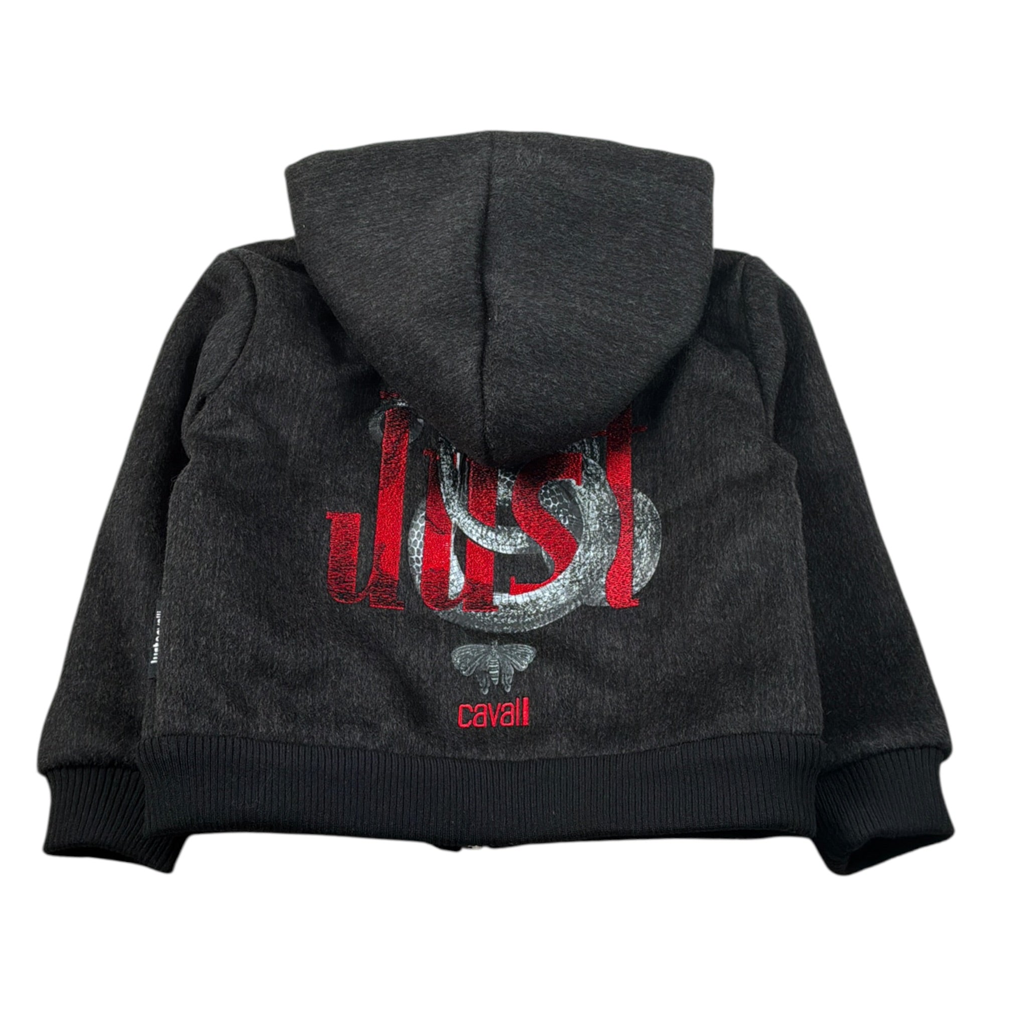 Just Cavalli Felpa con Zip E Cappuccio tinta unita Nero per Neonato JIA26050FE NERO JUST CAVALLI 