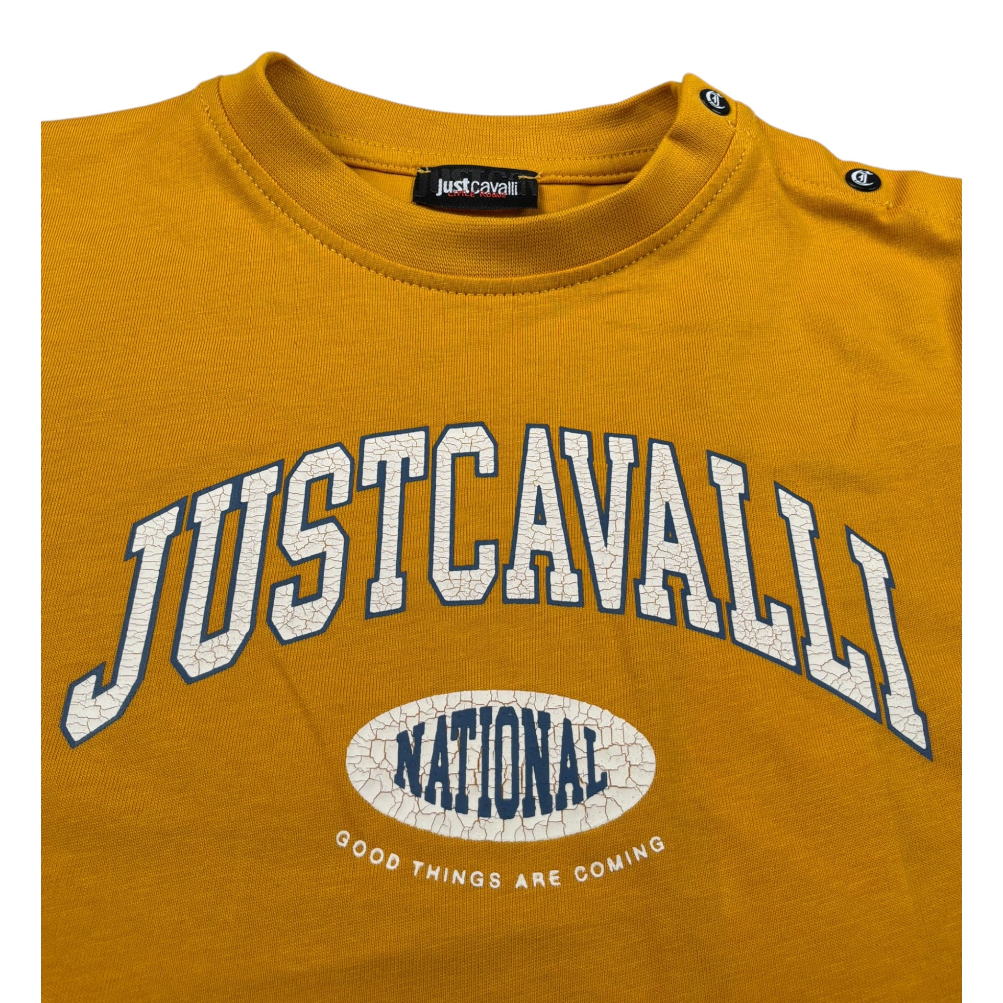 Just Cavalli T-Shirt Girocollo tinta unita con Logo Giallo per Neonato JIA26060TS GIALLO JUST CAVALLI 