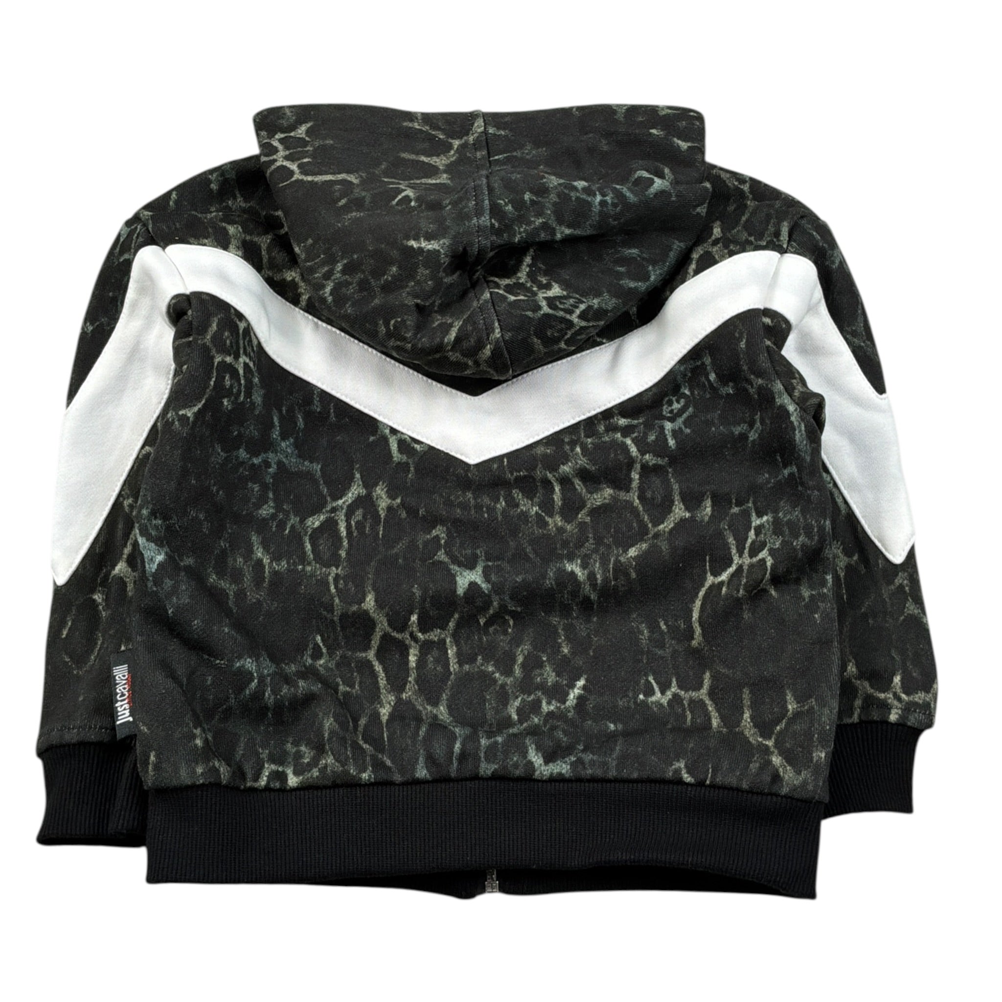 Just Cavalli Felpa tinta unita con Zip Cappuccio E Fantasia Nero per Neonata JIA26062FE NERO JUST CAVALLI 