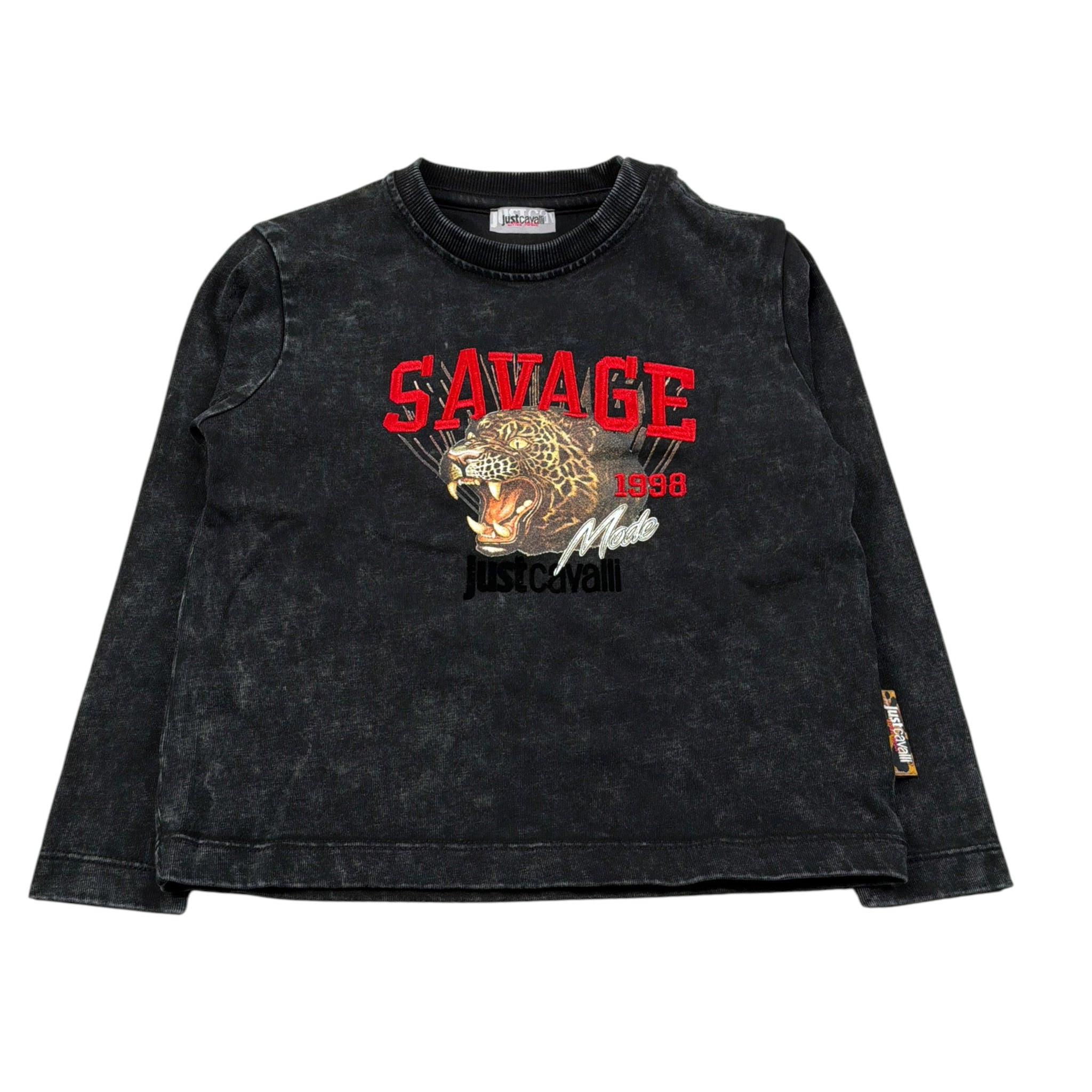 Just Cavalli Shirt Girocollo tinta unita con Stampa Nero per Neonata JIA26077TS NERO JUST CAVALLI 