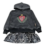Just Cavalli Abito Felpa Manica Lunga tinta unita con Cappuccio Nero per Neonata JIA26088VE NERO JUST CAVALLI 