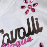 Just Cavalli Shirt tinta unita con Applicazioni E Stampa Bianco per Neonata JIA26094TS BIANCO JUST CAVALLI 