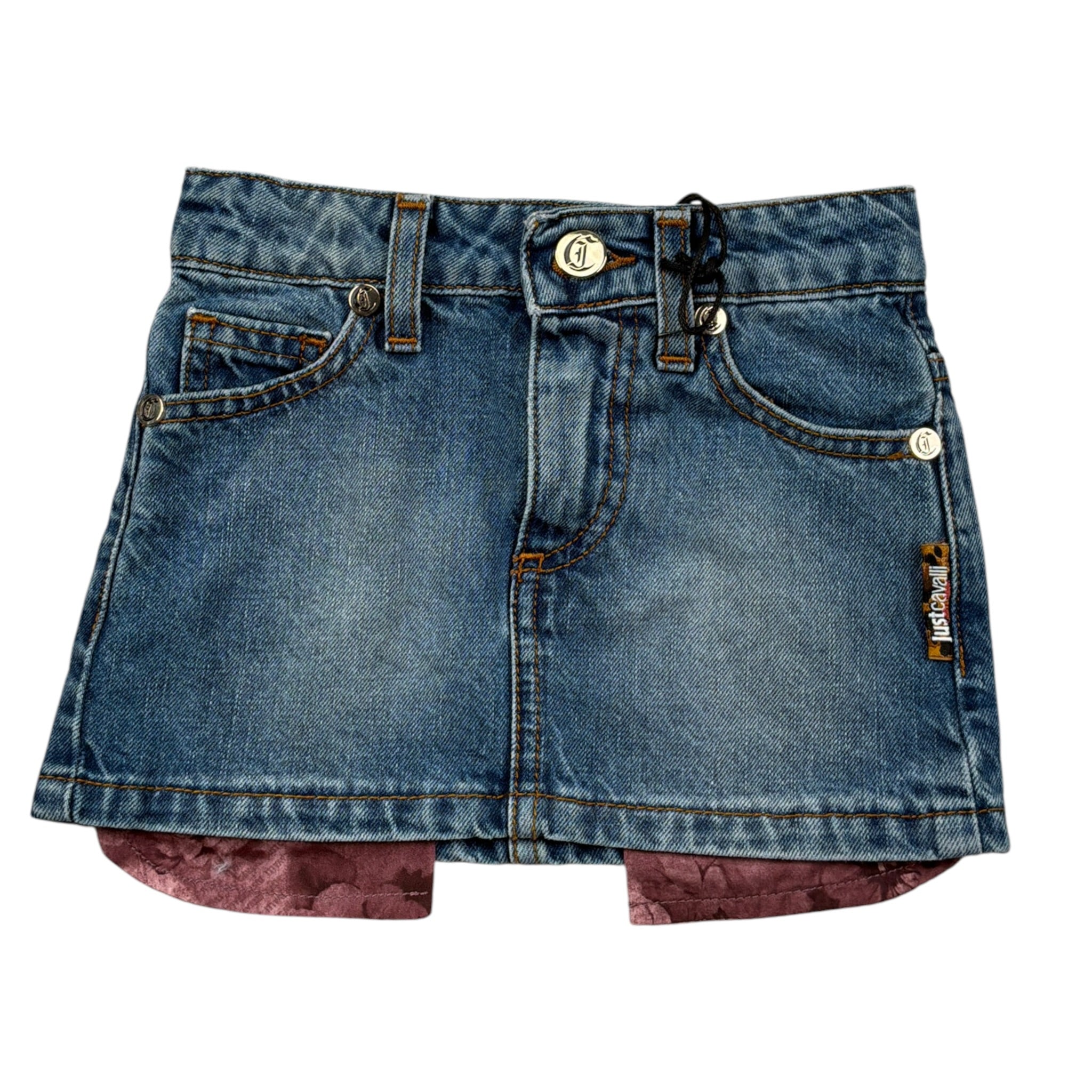 Just Cavalli Gonna In Denim tinta unita Azzurro per Neonata JIA26095GO AZZURRO JUST CAVALLI 