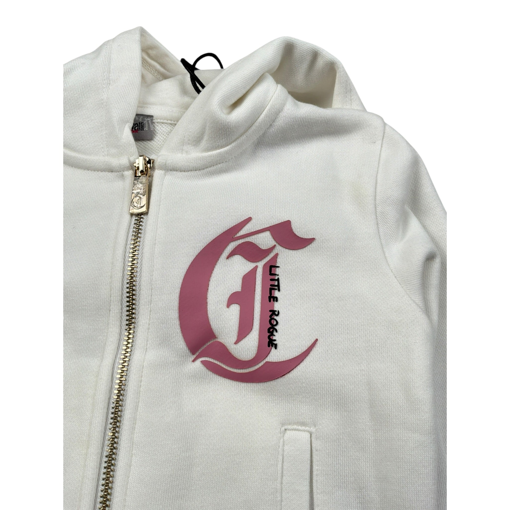 Just Cavalli Felpa con Zip E Cappuccio tinta unita con Logo Bianco per Neonata JIA26096FE BIANCO JUST CAVALLI 