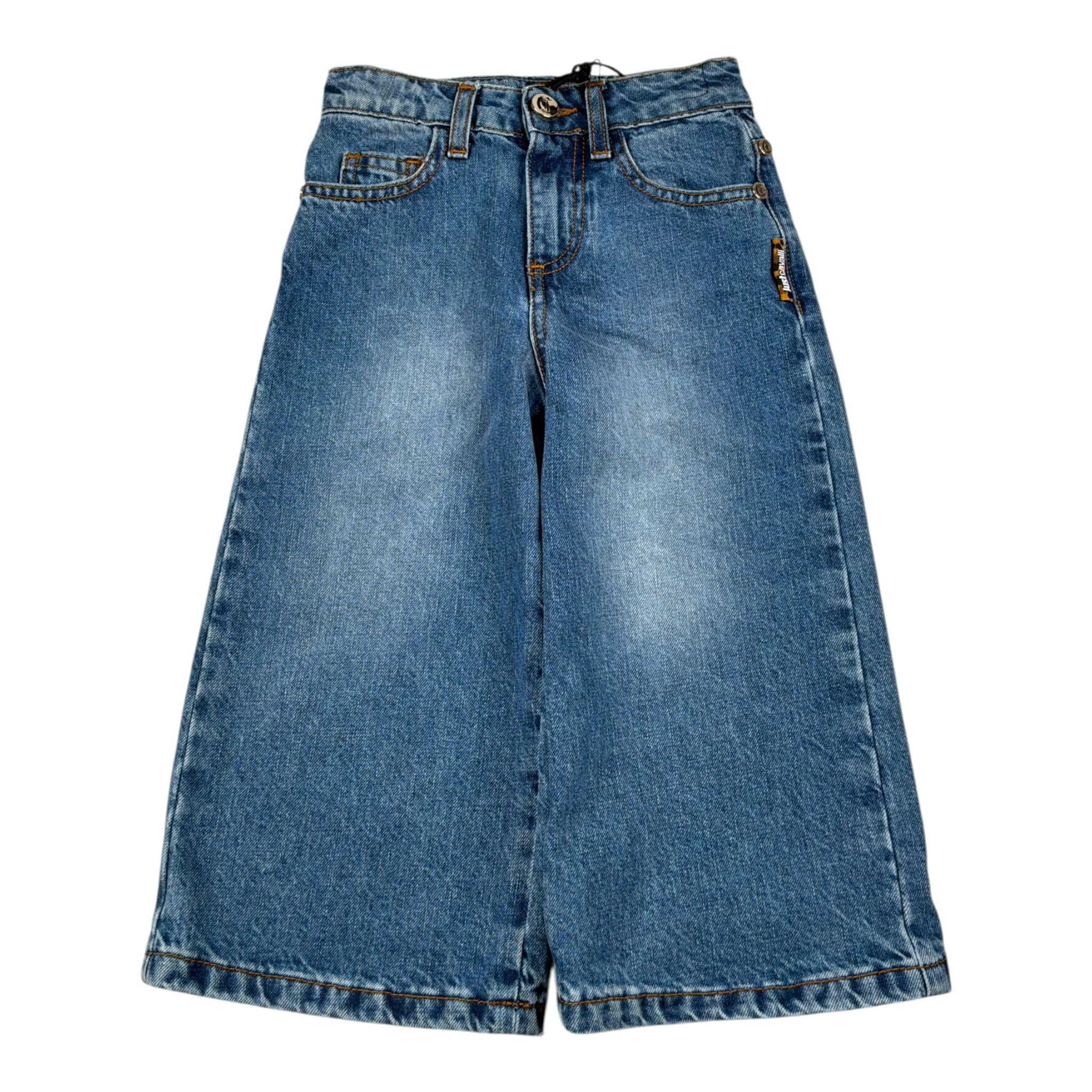 Just Cavalli Jeans tinta unita Modello A Palazzo Blu per Neonata JIA26104JE BLU JUST CAVALLI 