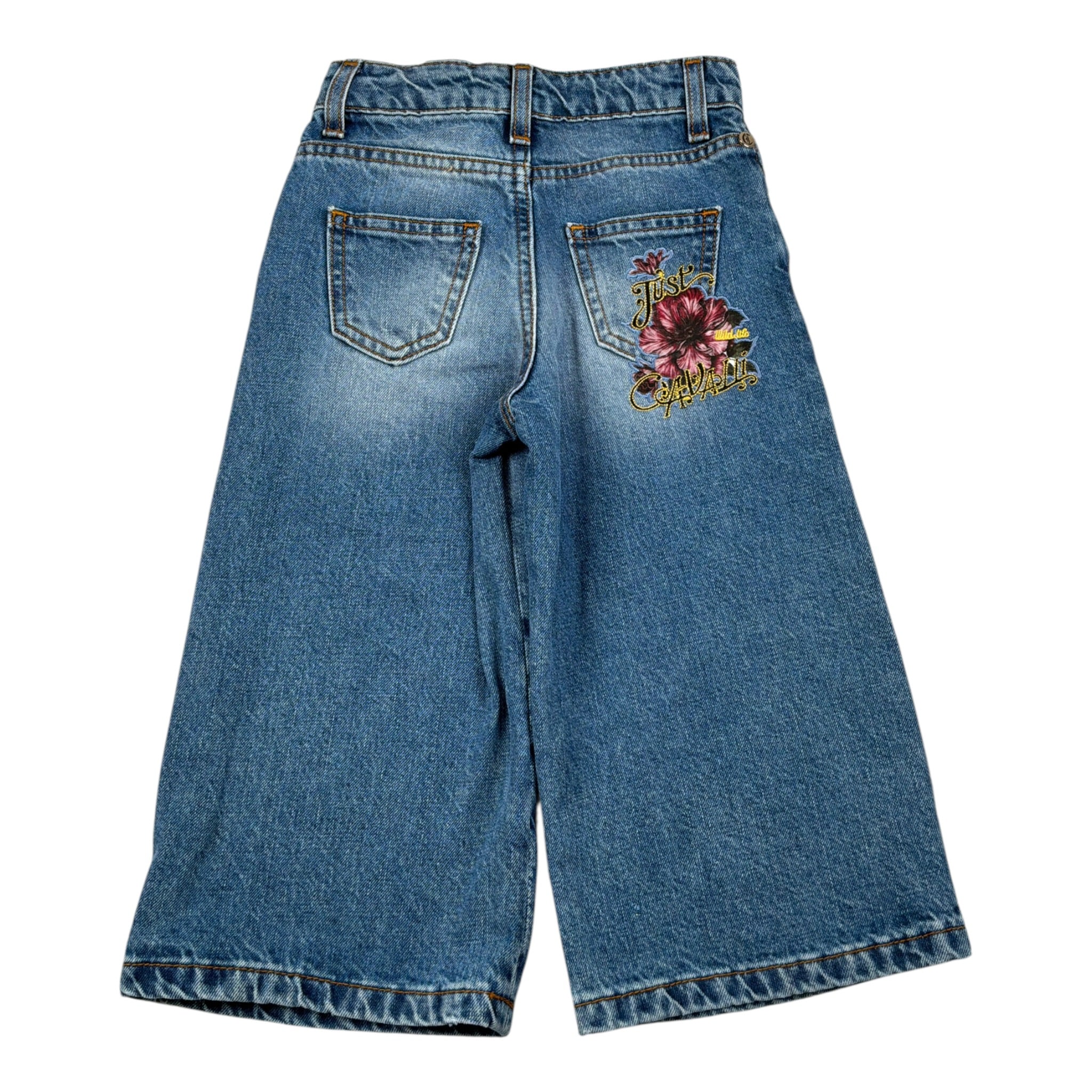 Just Cavalli Jeans tinta unita Modello A Palazzo Blu per Neonata JIA26104JE BLU JUST CAVALLI 