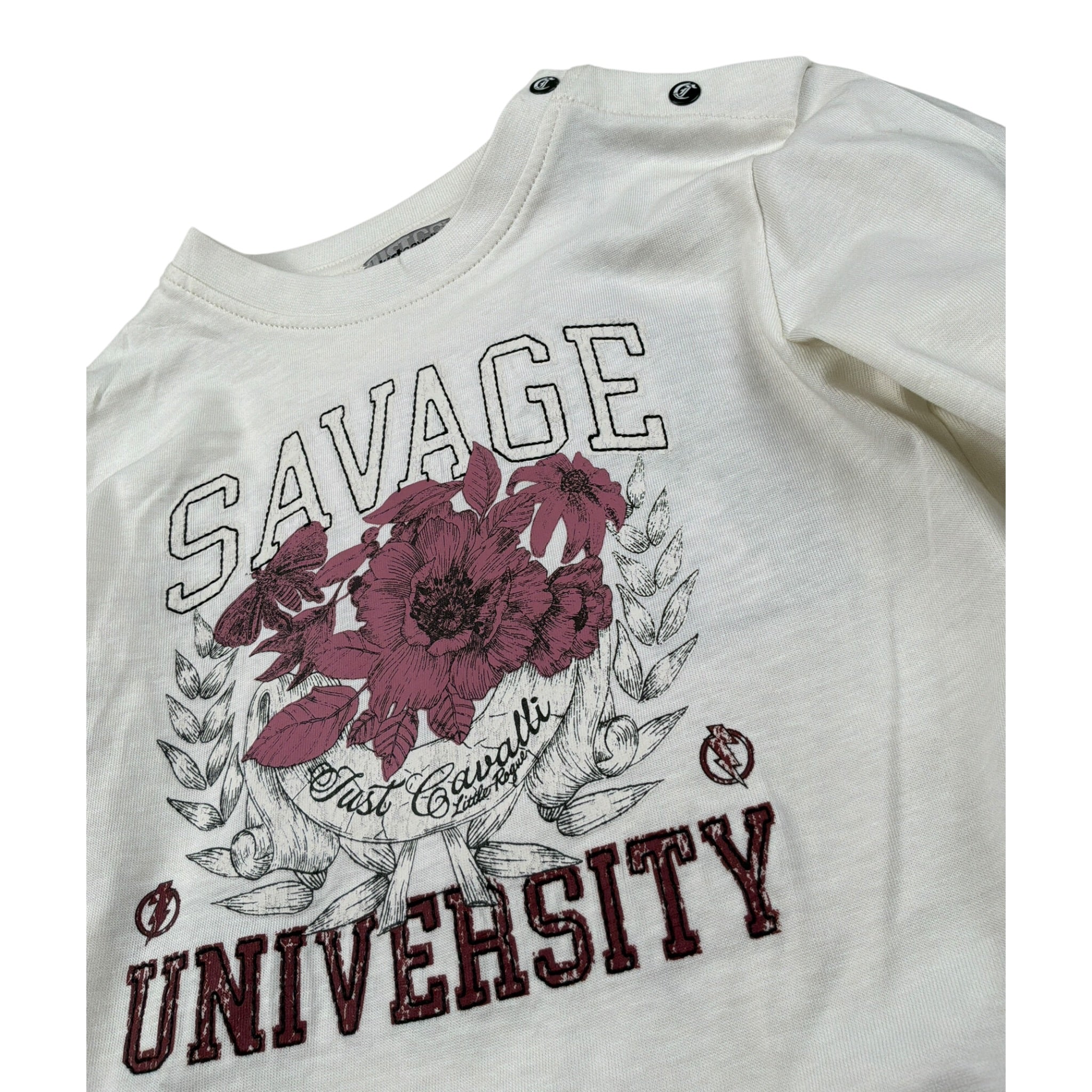 Just Cavalli Shirt tinta unita con Stampa Bianco per Neonata JIA26105TS BIANCO JUST CAVALLI 