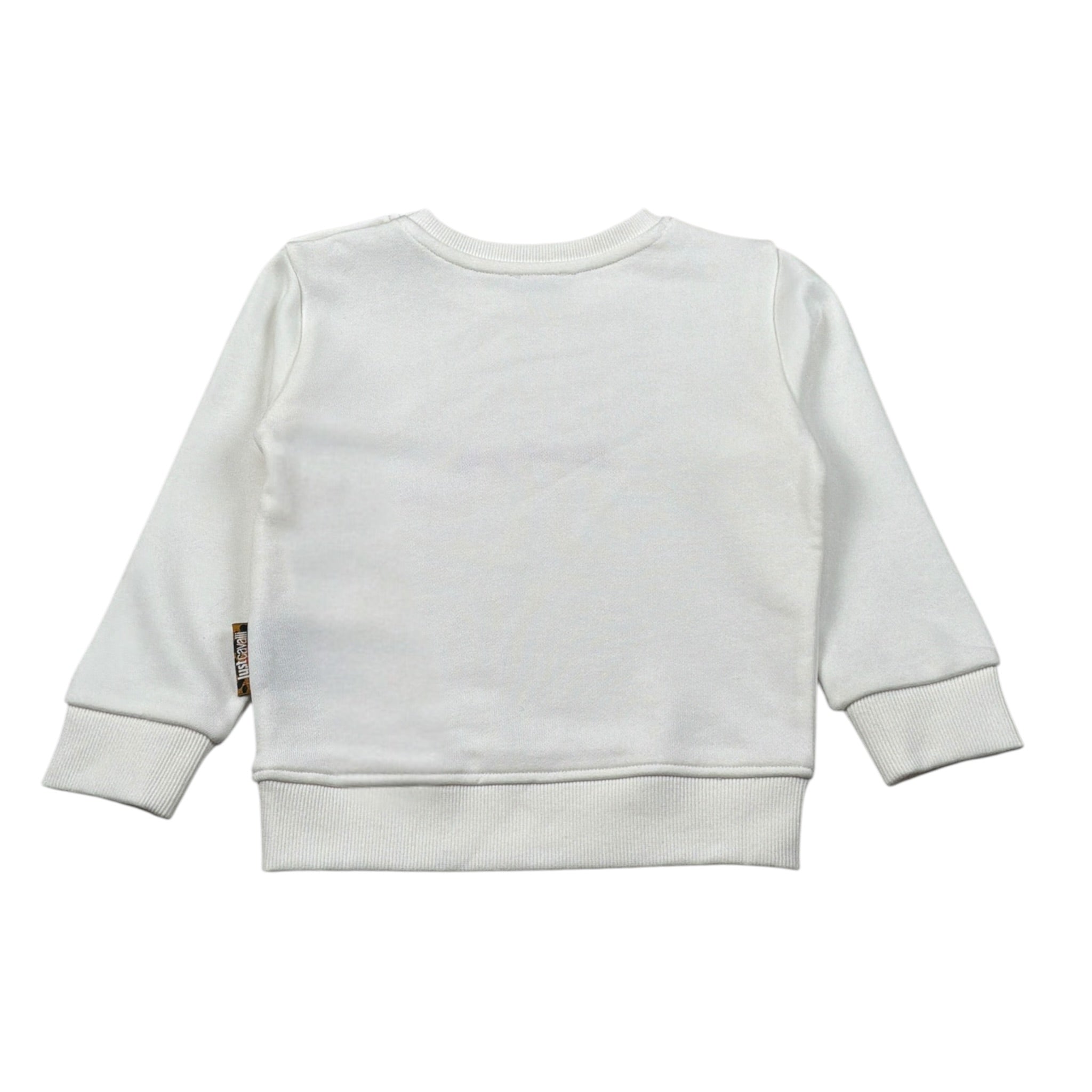 Just Cavalli Felpa Chiusa Girocollo Tint Unita con Logo Panna per Neonata JIA26120FE PANNA JUST CAVALLI 