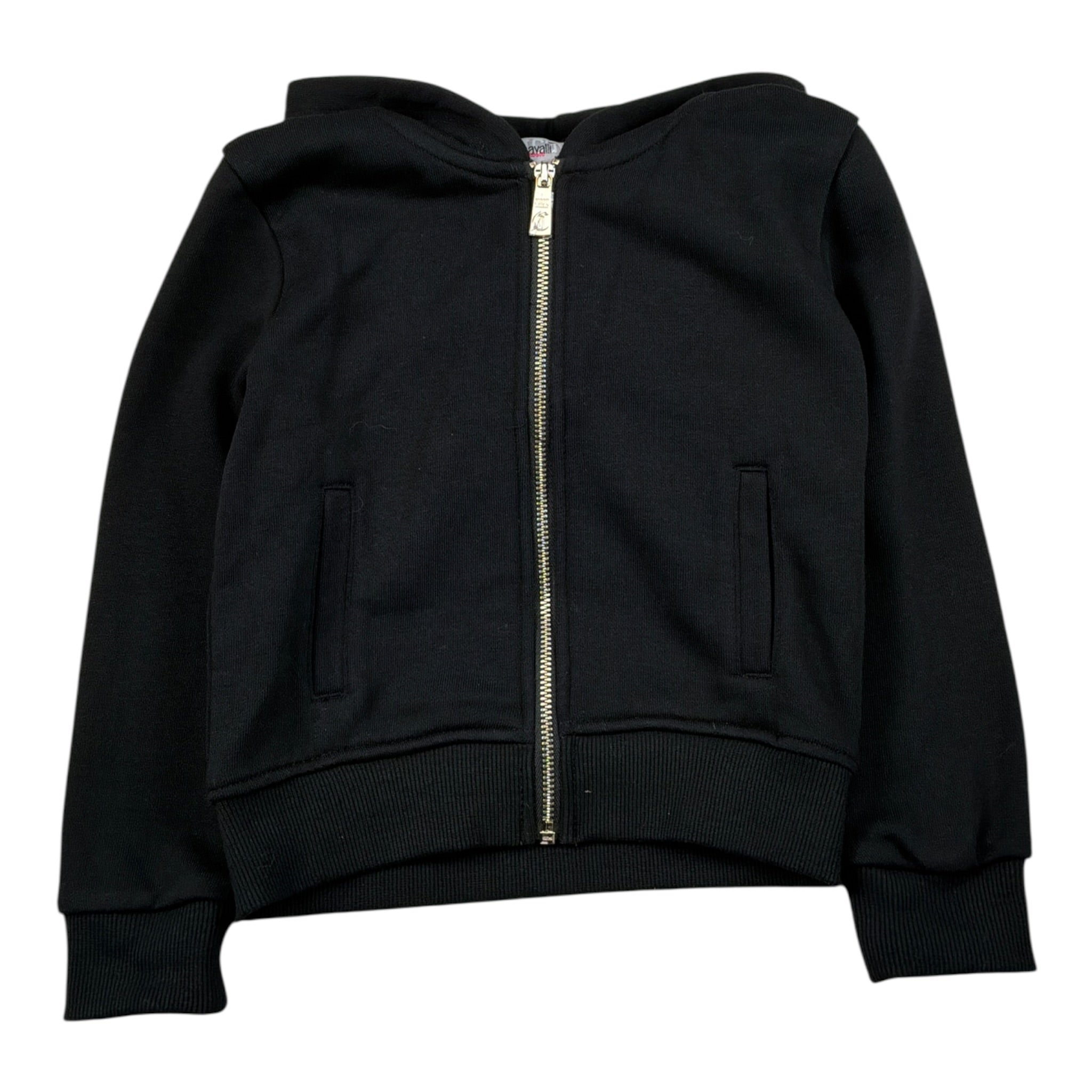 Just Cavalli Felpa tinta unita con Zip E Stampa Nero per Neonata JIA26121FE NERO JUST CAVALLI 