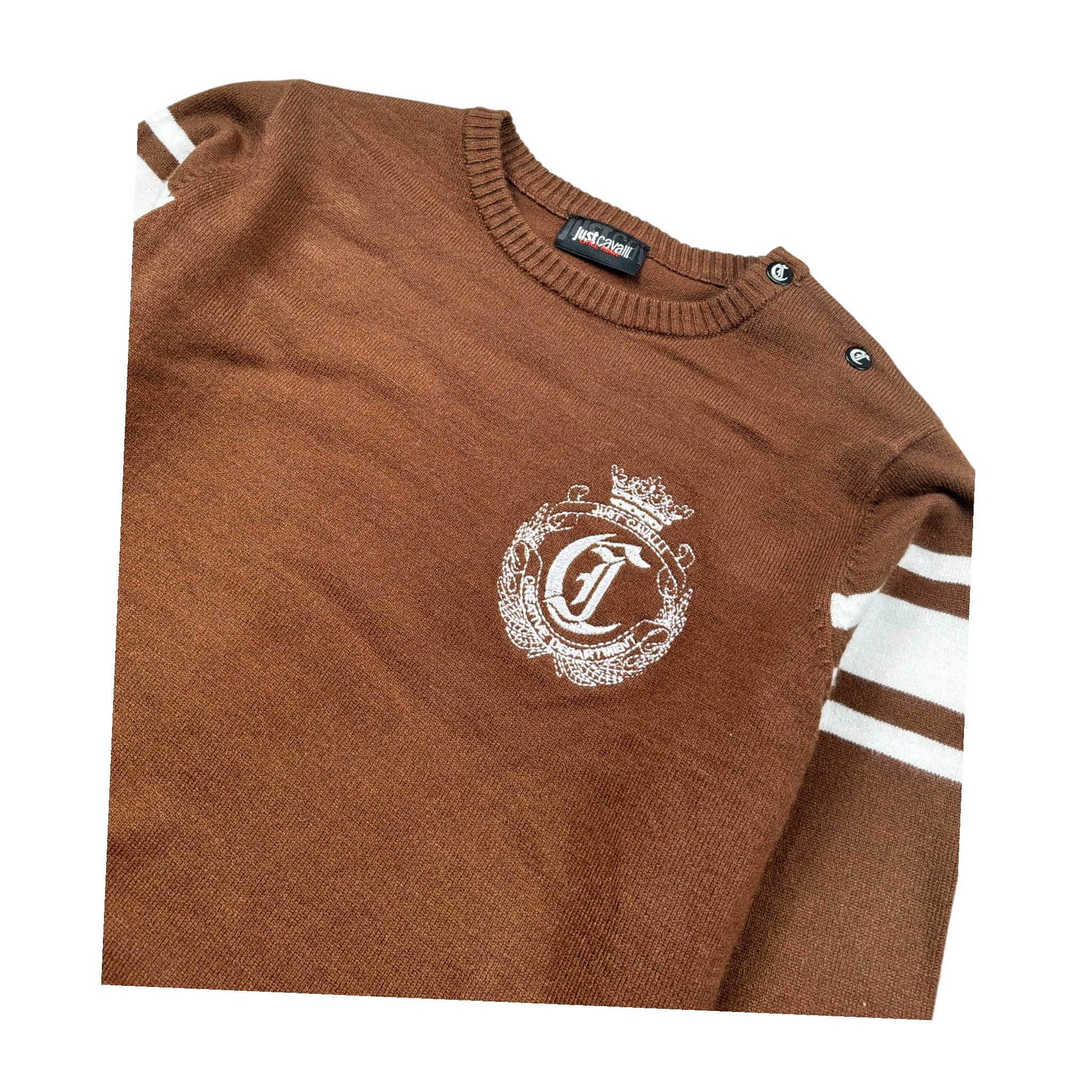 Just Cavalli Maglia tinta unita con Stampa Marrone per Neonato JIA26125MA MARRONE JUST CAVALLI 