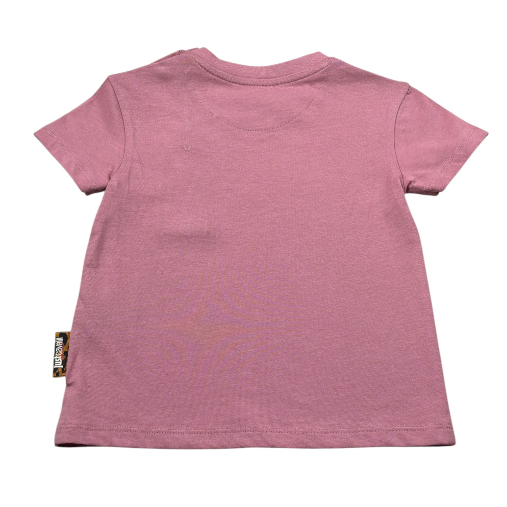 Just Cavalli T-Shirt Girocollo tinta unita con Logo Rosa per Neonata JIA603TS ROSA JUST CAVALLI 