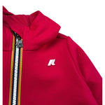 K-Way Felpa con Zip E Cappuccio tinta unita con Logo Fuxia per Bambina K1127LW FUXIA K-WAY 