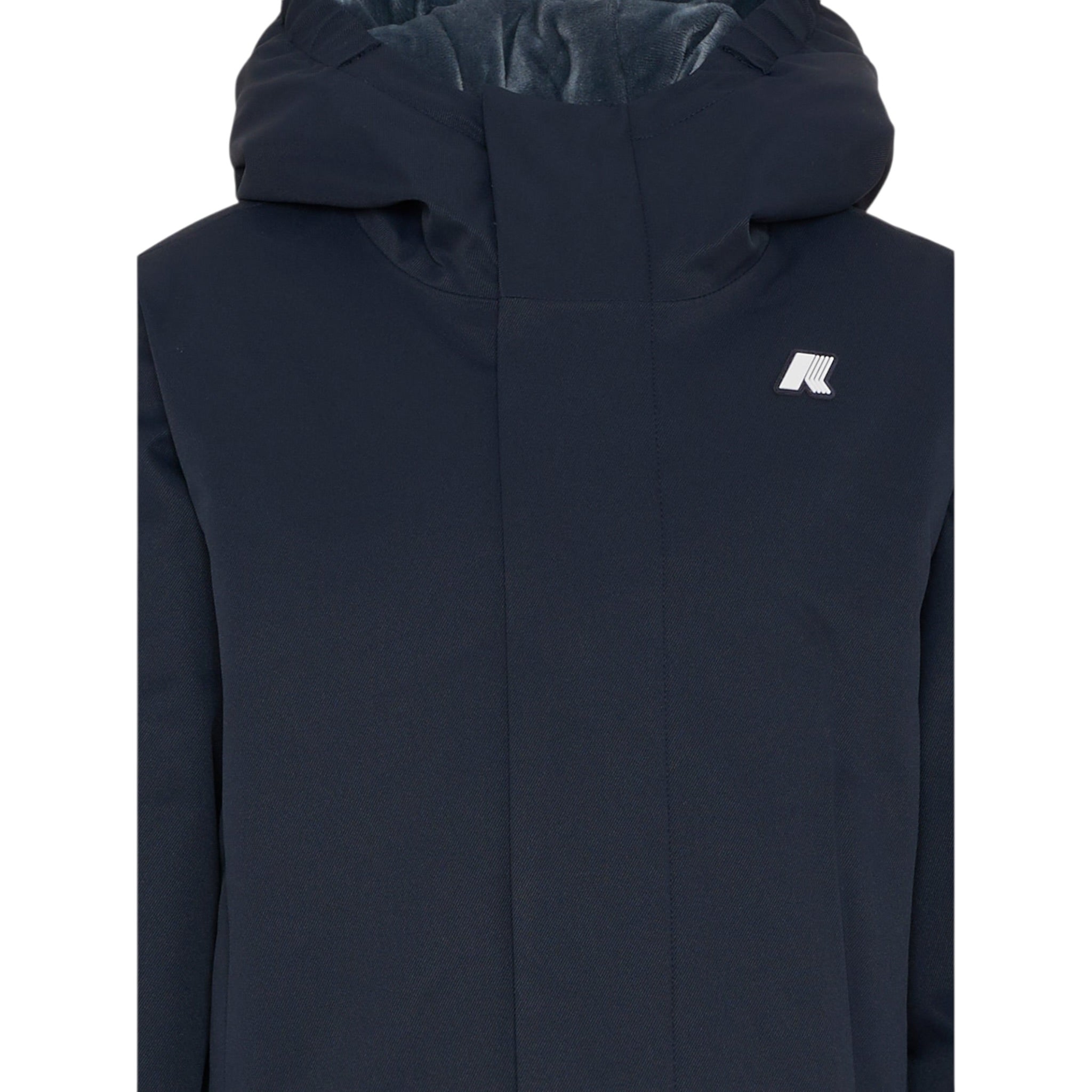 K-Way Giubbino tinta unita con Zip E Cappuccio Blu per Bambino K1128FW BLU K-WAY 