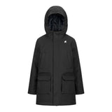 K-Way Giubbino tinta unita con Pelliccia Nero per Bambino K1128HW NERO K-WAY 