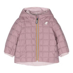 K-Way Giubbino Reversibile con Zip E Cappuccio Rosa per Neonata K11411W ROSA K-WAY 