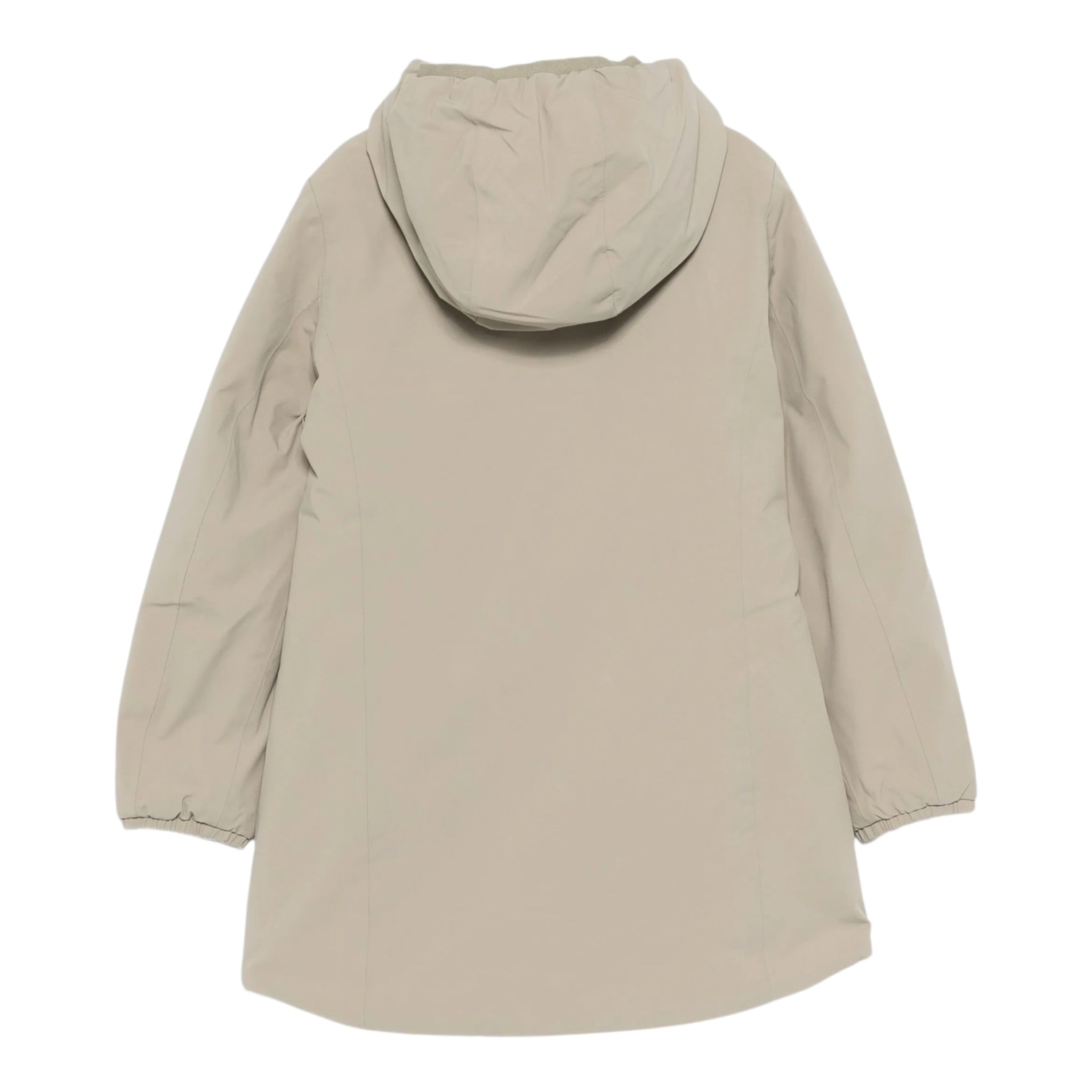 K-Way Giubbino Reversibile Lungo con Zip E Cappuccio Bianco/Verde per Bambino K11517WX BIANCO/VERDE K-WAY 