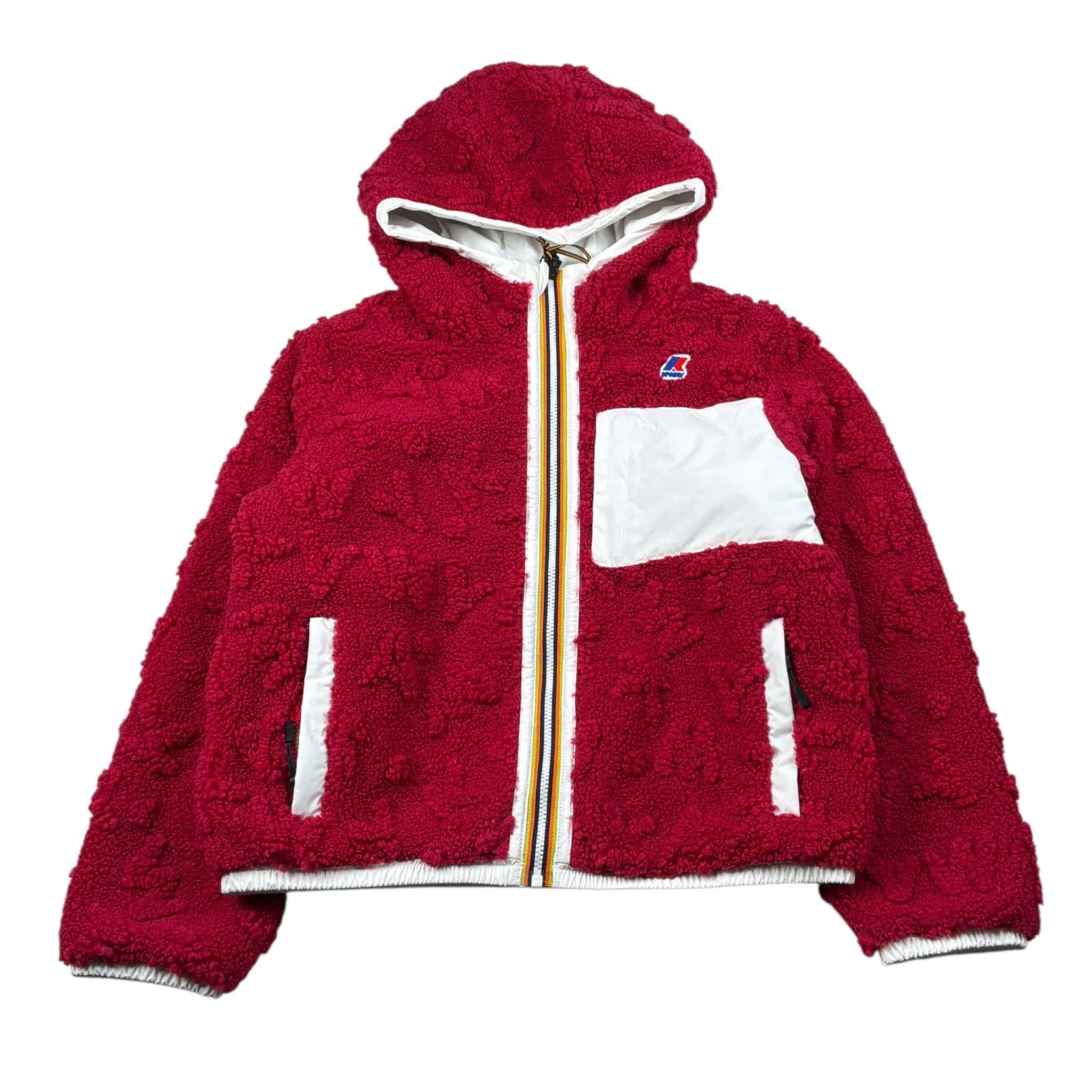 K-Way Giubbino Reversibile Bicolore Bianco/Fuxia per Bambina K1171GW BIANMCO/FUXIA K-WAY 
