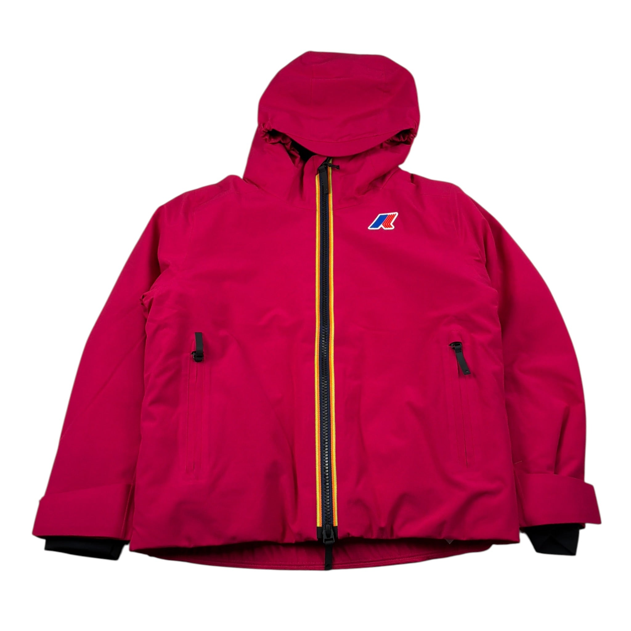 K-Way Giubbino tinta unita con Cappuccio Fuxia per Bambina K157IW FUXIA K-WAY 