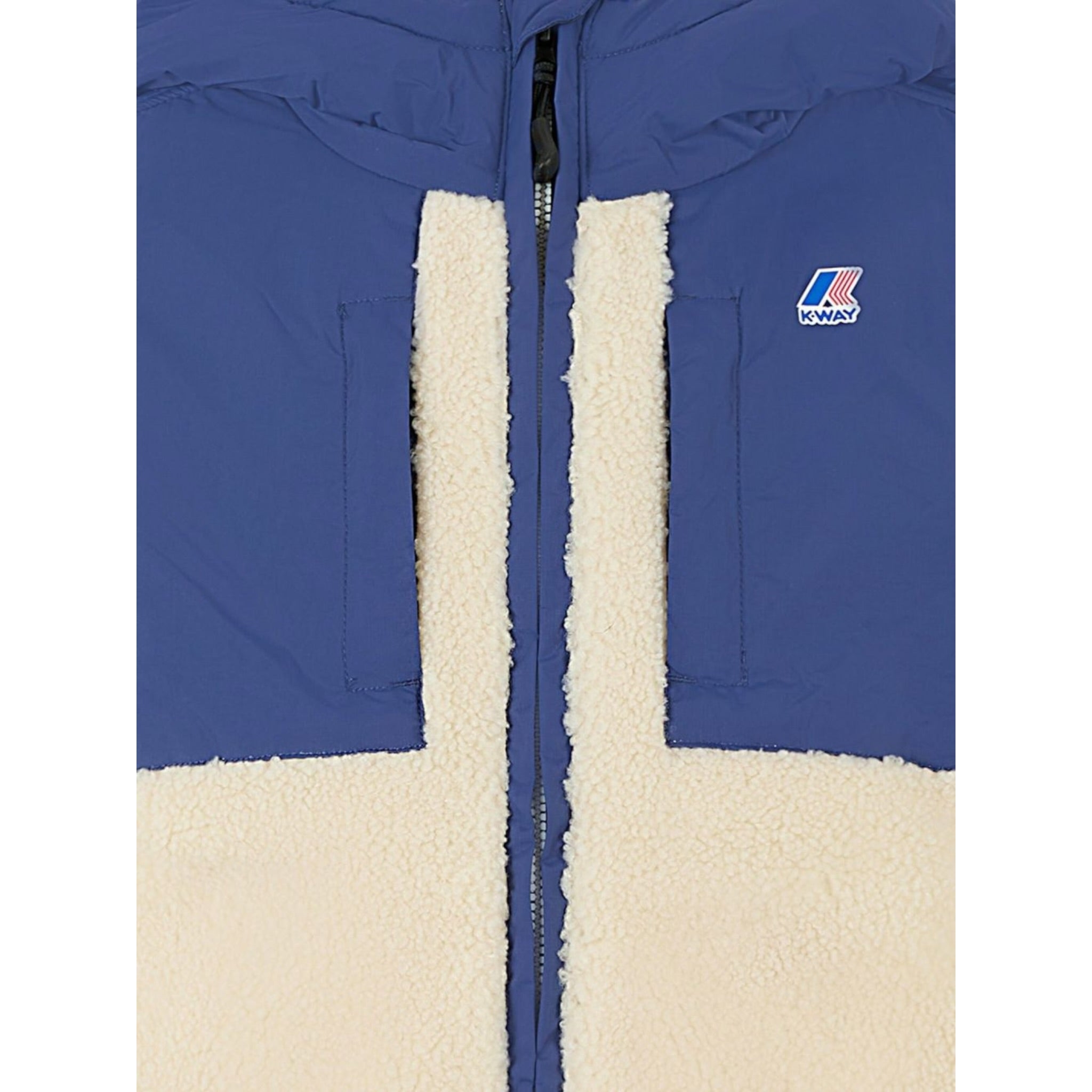 K-Way Giubbino tinta unita con Pelliccia Blu per Bambino K21452W BLU K-WAY 