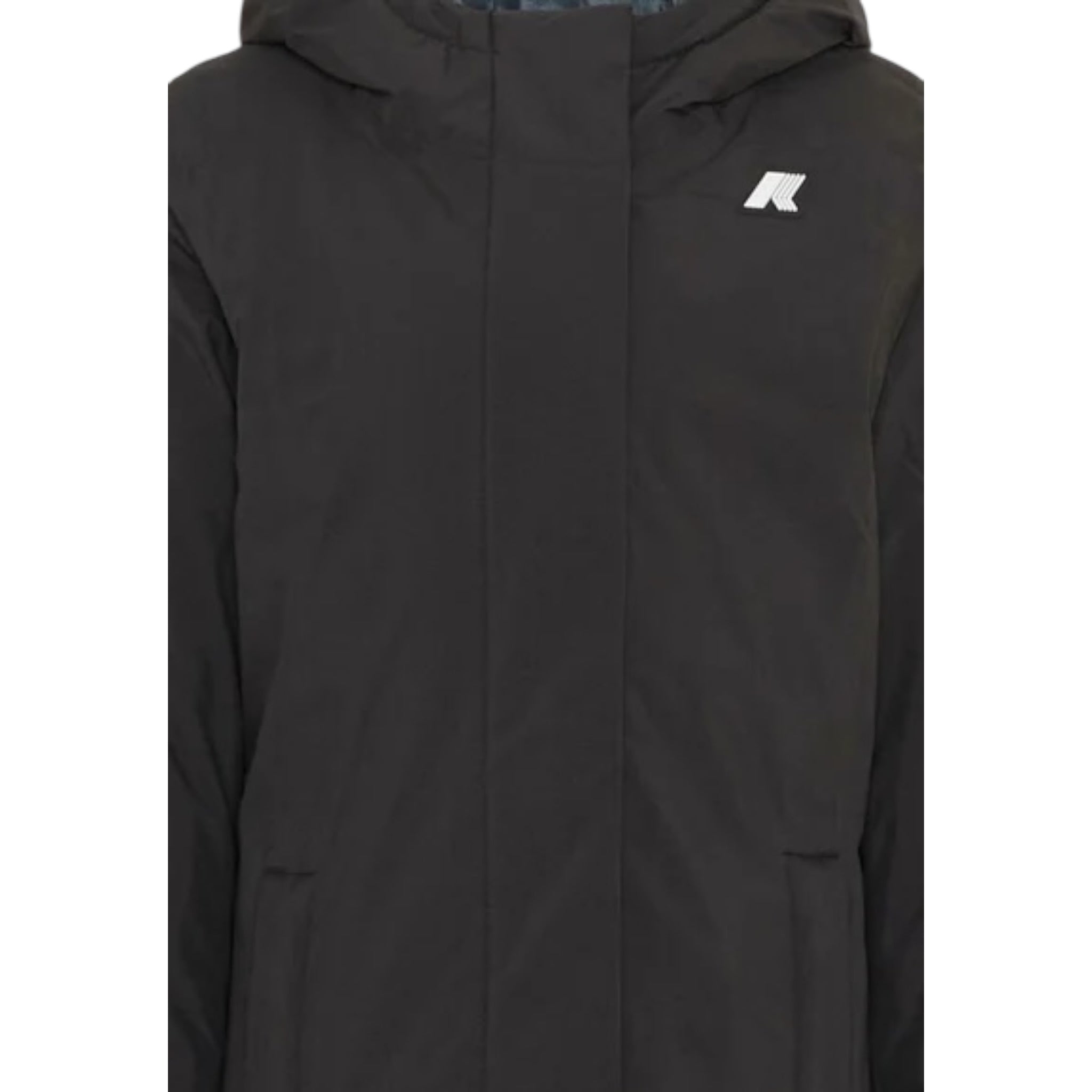 K-Way Giubbino tinta unita con Cappuccio Nero per Bambino K41383WX NERO K-WAY 