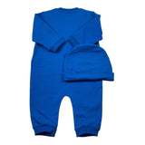 K-Way Tutina Manica Lunga tinta unita con Cappello Blu per Neonato K31361W BLU K-WAY 