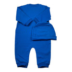 K-Way Tutina Manica Lunga tinta unita con Cappello Blu per Neonato K31361W BLU K-WAY 