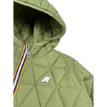 K-Way Giubbino Modello Lungo tinta unita con Cappuccio Verde per Bambino K3157KW VERDE K-WAY 