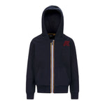K-Way Felpa con Zip E Cappuccio Blu per Bambino K41326W BLU K-WAY 