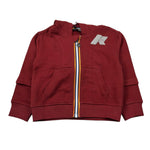 K-Way Felpa con Zip E Cappuccio Rosso per Bambino K41326W ROSSO K-WAY 