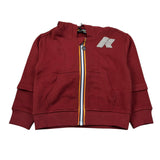 K-Way Felpa con Zip E Cappuccio Rosso per Bambino K41326W ROSSO K-WAY 