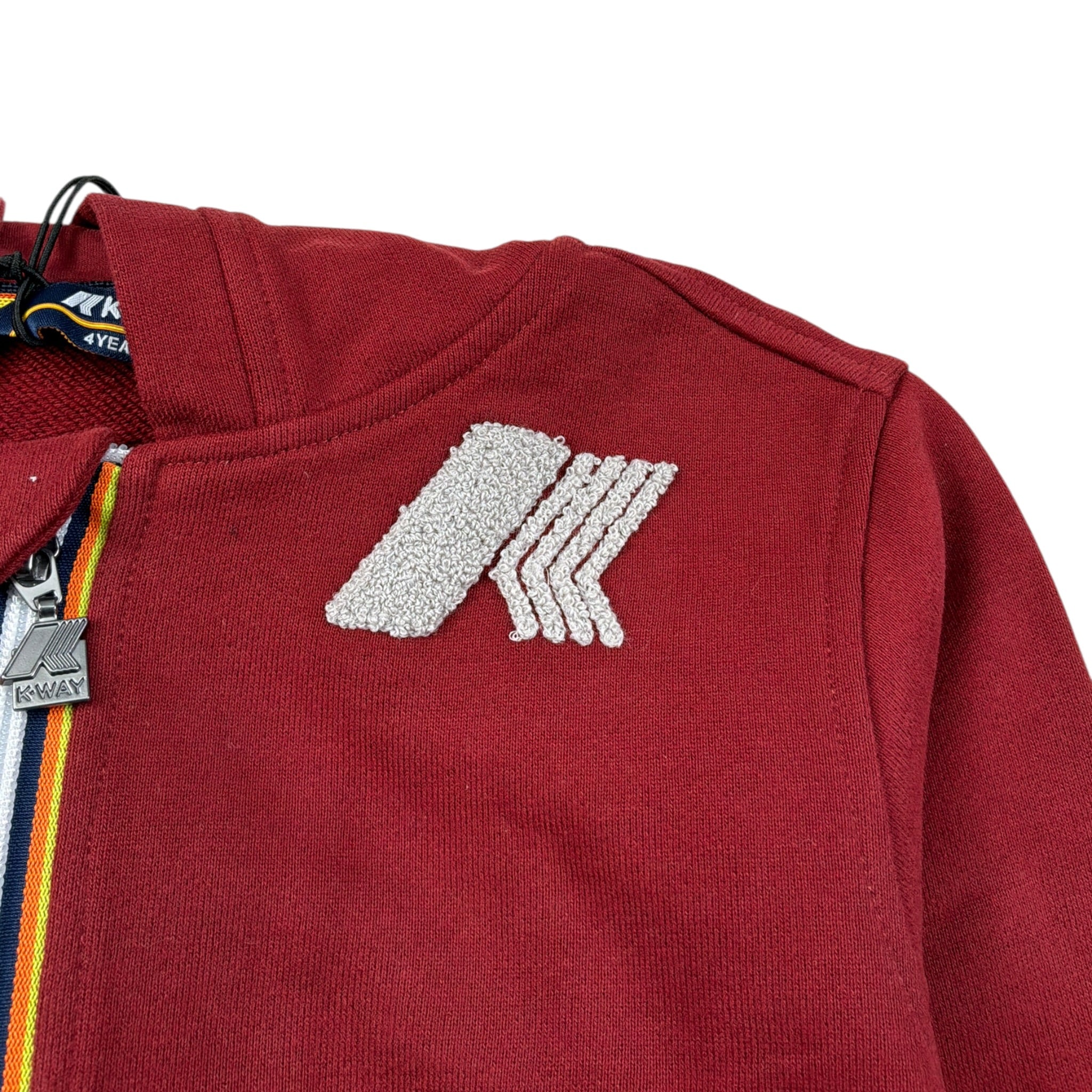K-Way Felpa con Zip E Cappuccio Rosso per Bambino K41326W ROSSO K-WAY 