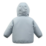 K-Way Giubbino tinta unita con Zip E Cappuccio Azzurro per Neonato K4133HW AZZURRO K-WAY 