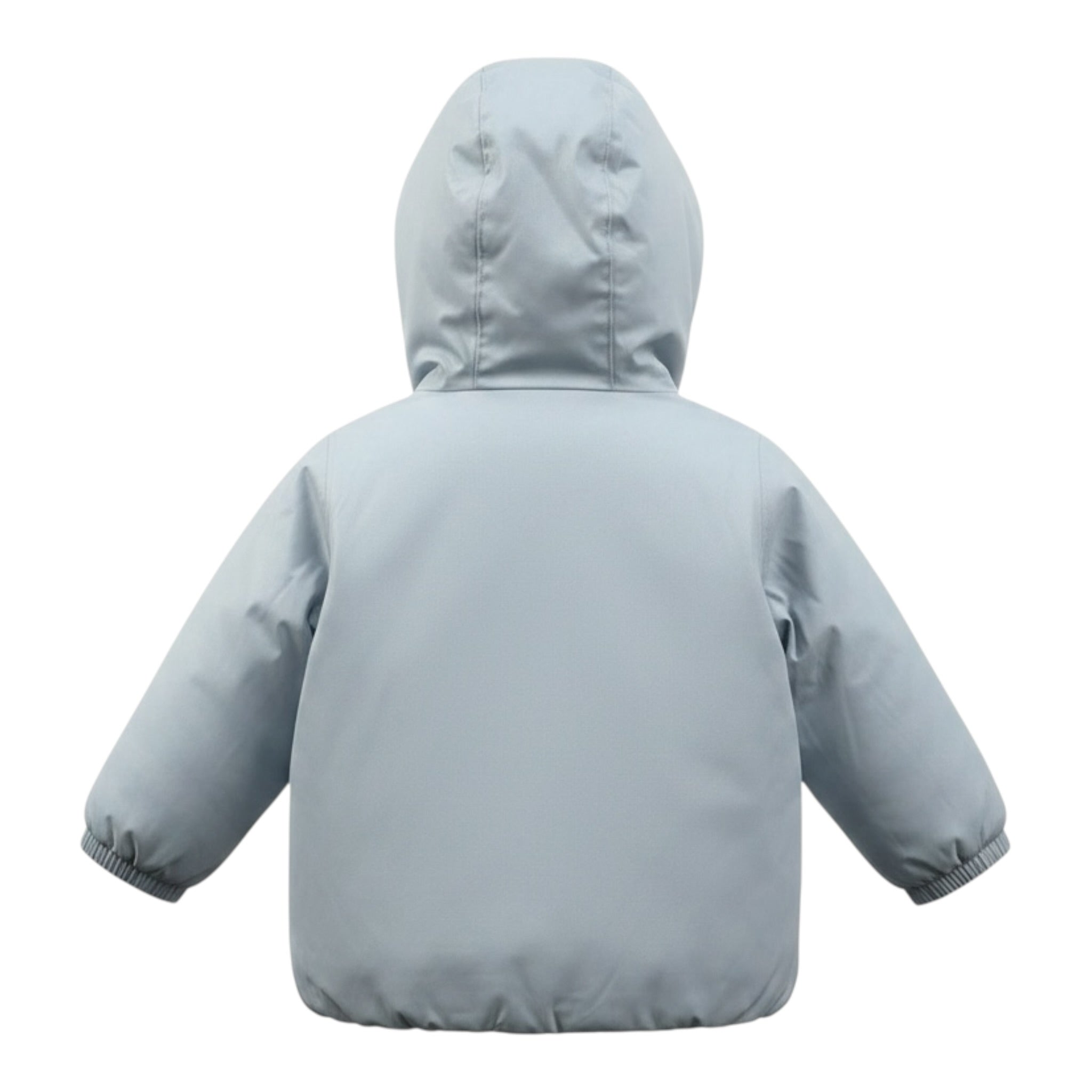 K-Way Giubbino tinta unita con Zip E Cappuccio Azzurro per Neonato K4133HW AZZURRO K-WAY 