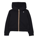 K-Way Felpa con Zip E Cappuccio tinta unita Nero per Bambina K41365WX NERO K-WAY 