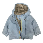 K-Way Giubbino tinta unita con Cappuccio Azzurro per Neonato K4137VWX AZZURRO K-WAY 