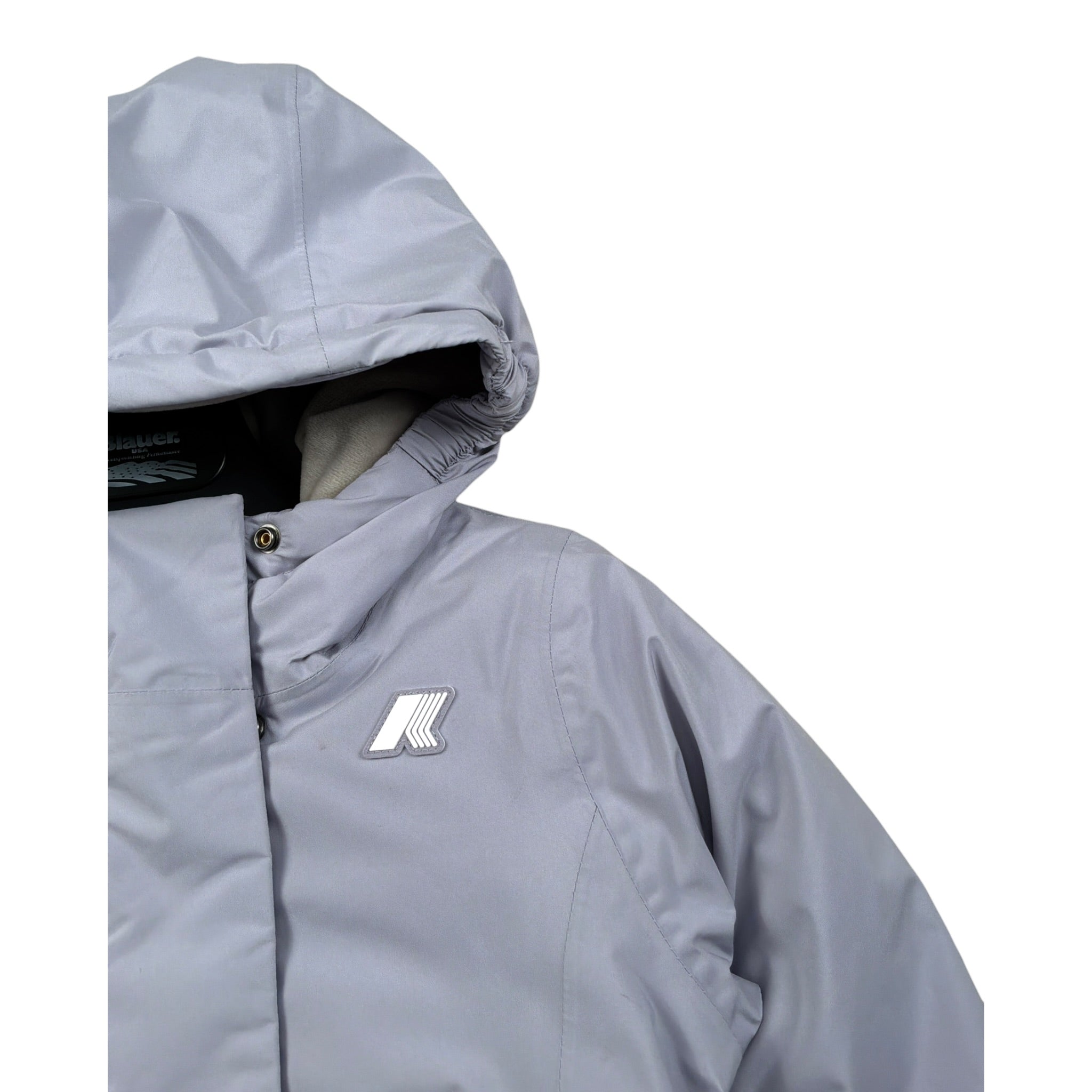 K-Way Giubbino tinta unita Foderato con Zip E Cappuccio Lilla per Bambina K4137WWAX LILLA K-WAY 