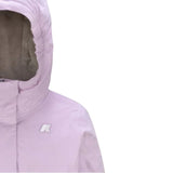 K-Way Giubbino tinta unita Foderato con Zip E Cappuccio Lilla per Bambina K4137WW LILLA K-WAY 
