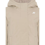 K-Way Giubbino tinta unita Foderato con Zip E Cappuccio Beige per Bambino K4137WWX BEIGE K-WAY 
