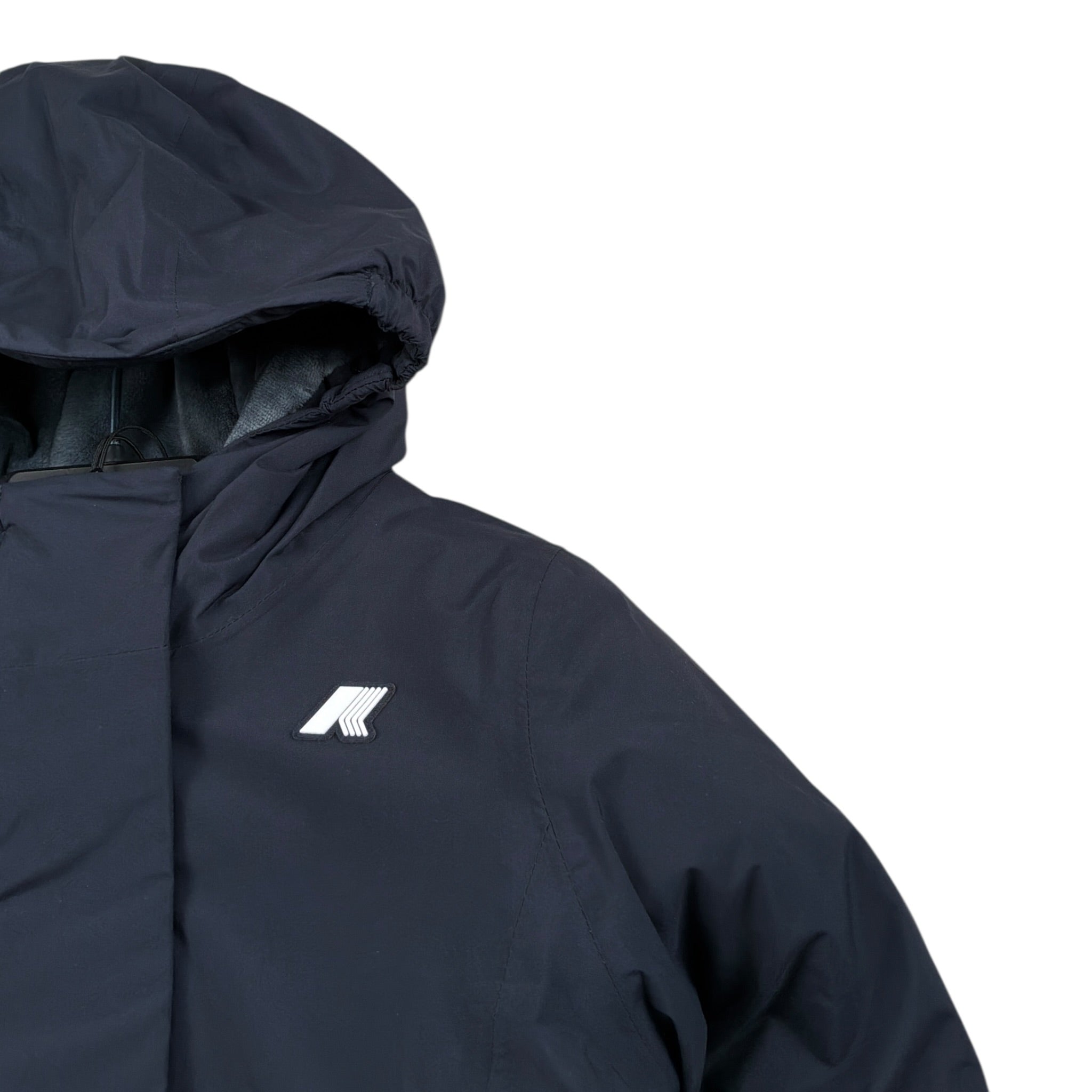 K-Way Giubbino tinta unita Foderato con Zip E Cappuccio Blu per Bambino K4137WWX BLU K-WAY 