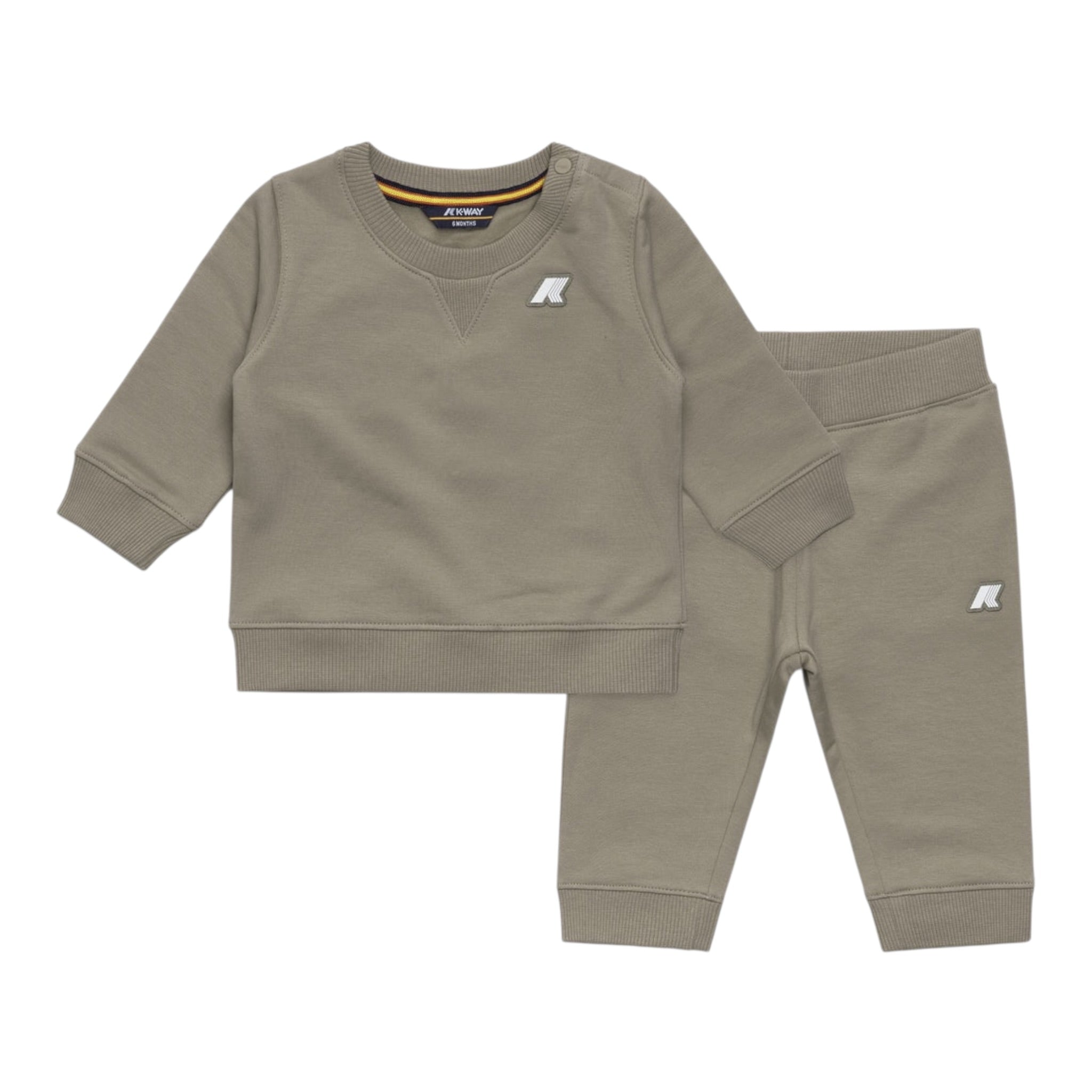 K-Way Completo 2 Pezzi Felpa-Pantalone Verde per Neonato K41384WOX VERDE K-WAY 