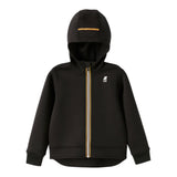 K-Way Felpa con Zip E Cappuccio tinta unita In Collaborazione con Il Gufo Nero per Bambino K4141DW NERO K-WAY 