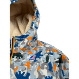 K-Way Giubbino Stampa Fantasia con Cappuccio Blu per Neonato K41467W BLU K-WAY 