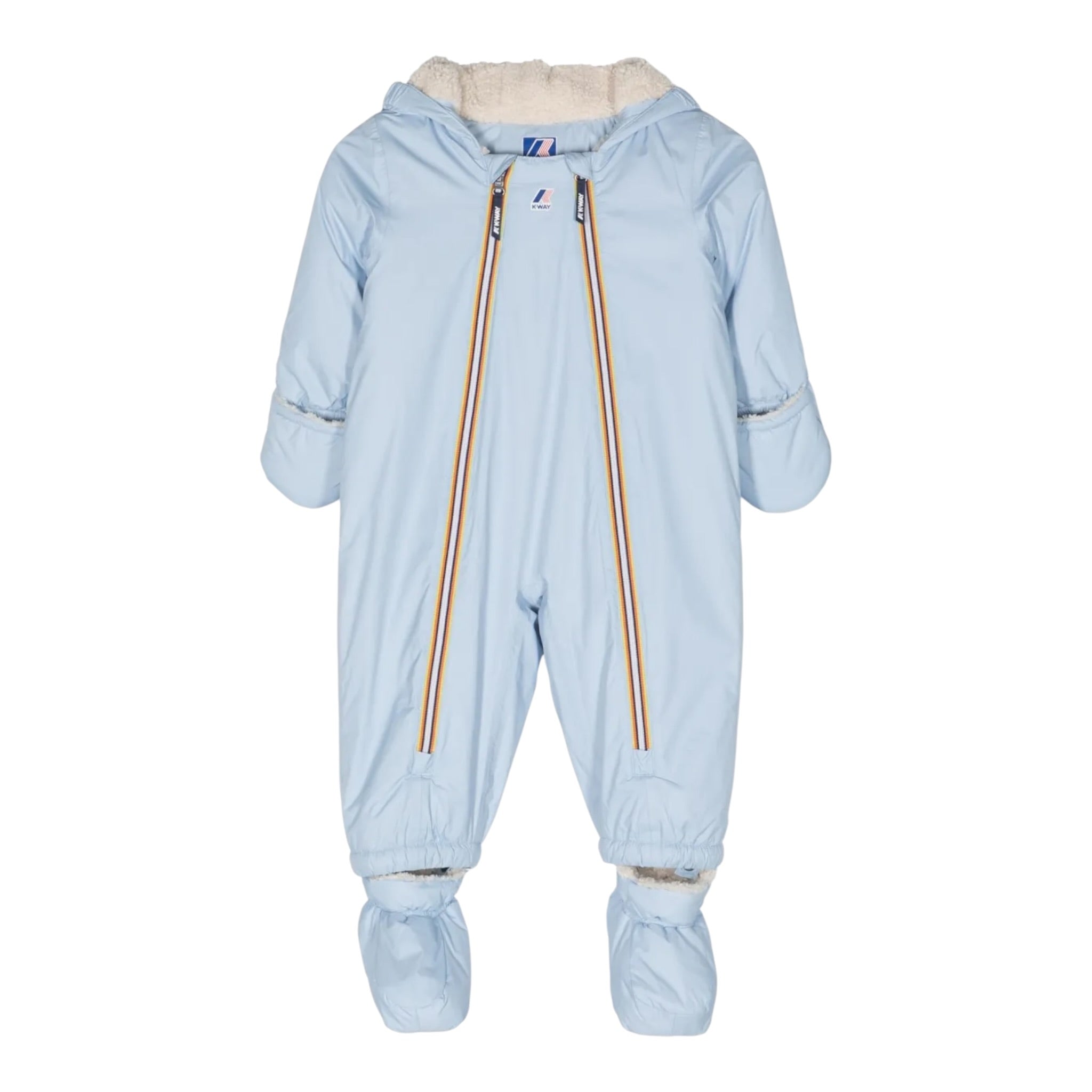 K-Way Eskimo tinta unita con Cappuccio Azzurro per Neonato K51218W AZZURRO K-WAY 