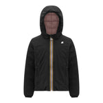 K-Way Giubbino Reversibile Lungo con Zip E Cappuccio Nero/Rosa per Bambina K5123QW NERO/ROSA K-WAY 