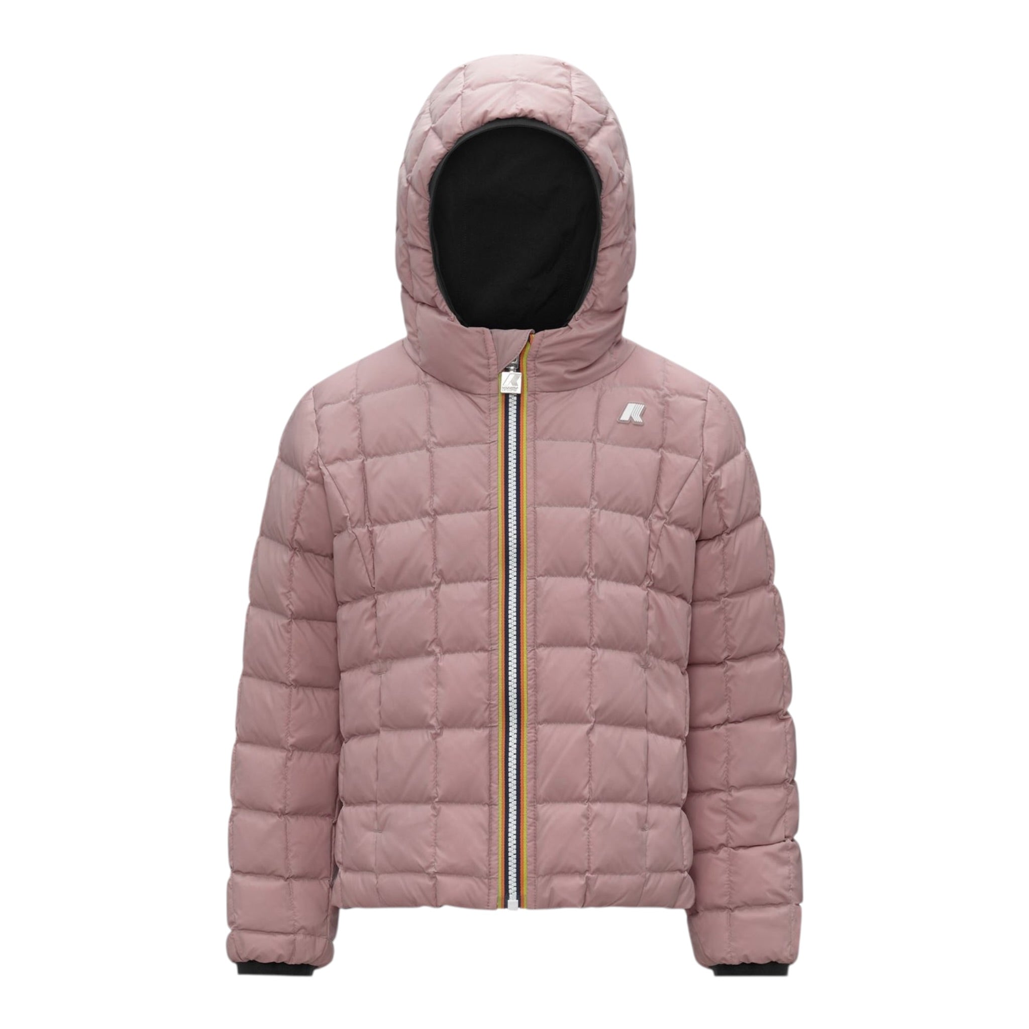 K-Way Giubbino Reversibile Lungo con Zip E Cappuccio Nero/Rosa per Bambina K5123QW NERO/ROSA K-WAY 